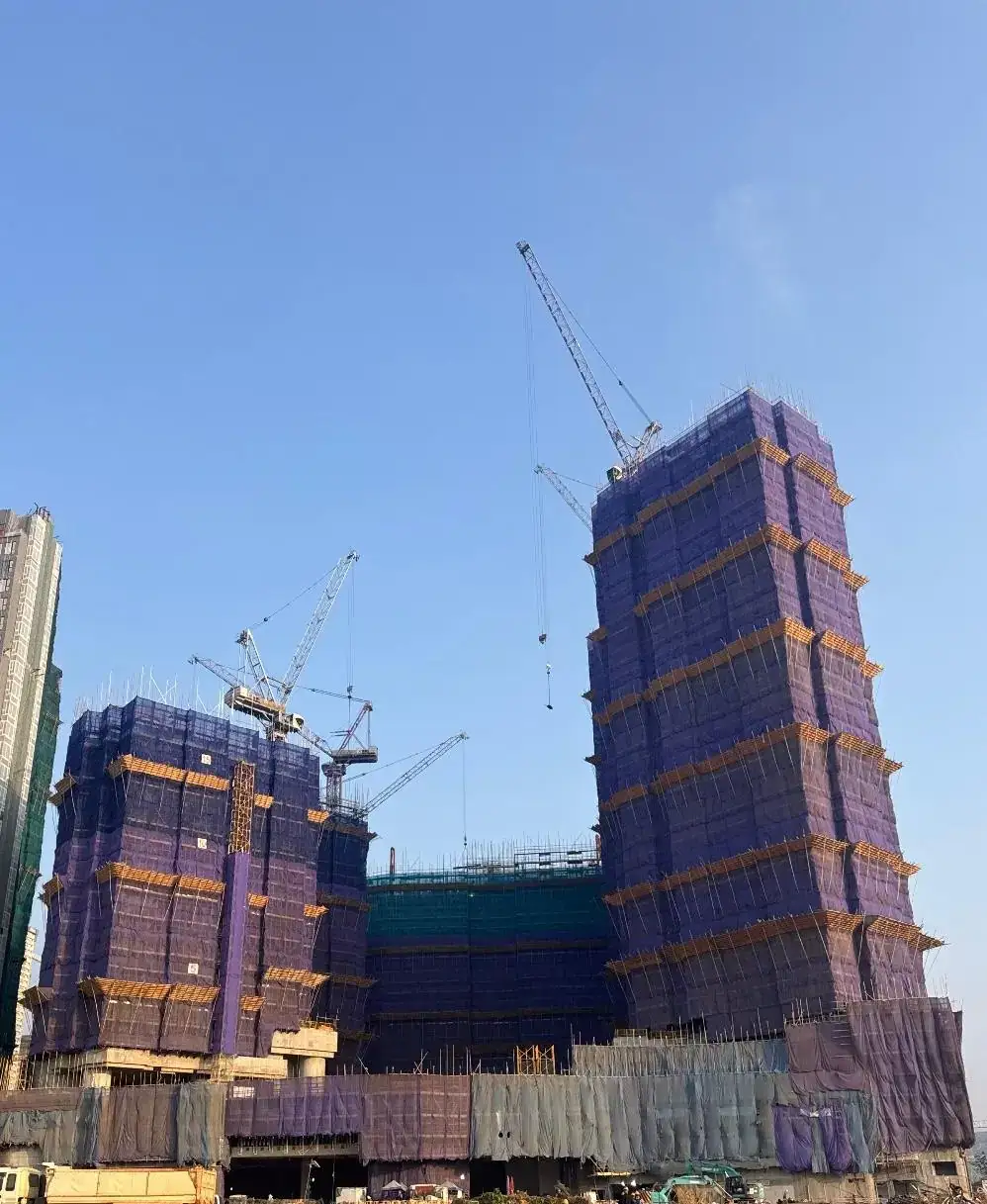 上水古洞北279地段：​外牆工程施工現場